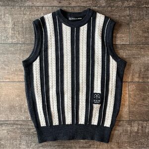Black and white Knit Vest